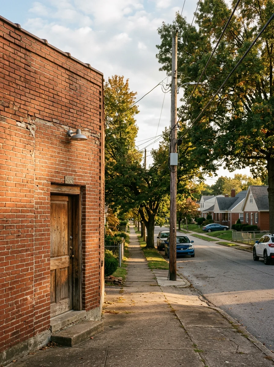 Erlanger city landscape showing suburban neighborhoods and business district in Kenton County
