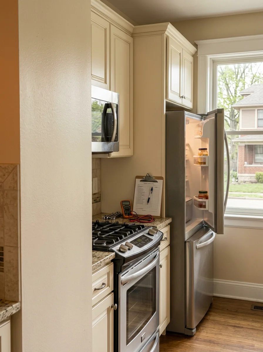 Residential kitchen with stainless steel appliances in Northern Kentucky home